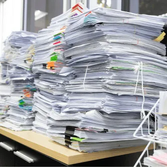 Business documents prepared for secure scanning